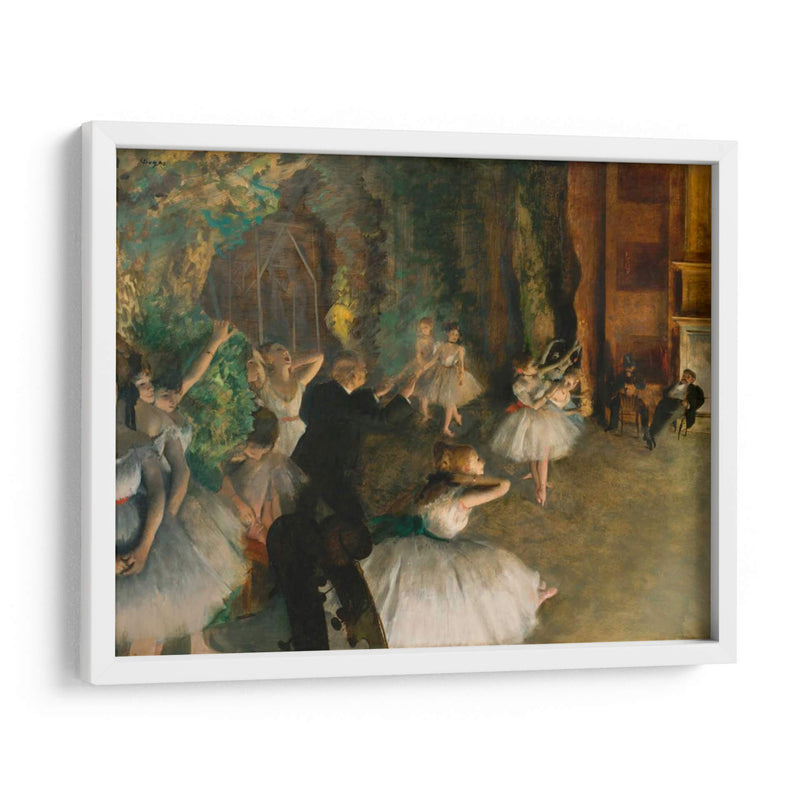 El Ensayo Del Ballet En El Escenario. - Edgar Degas | Cuadro decorativo de Canvas Lab