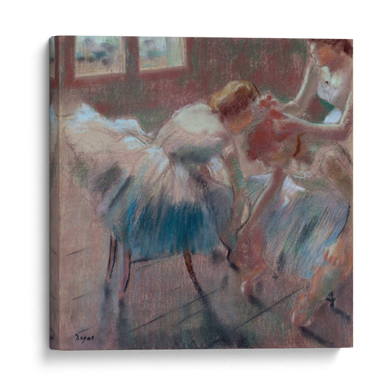 Tres Bailarines Se Preparan Para Clase. - Edgar Degas | Cuadro decorativo de Canvas Lab