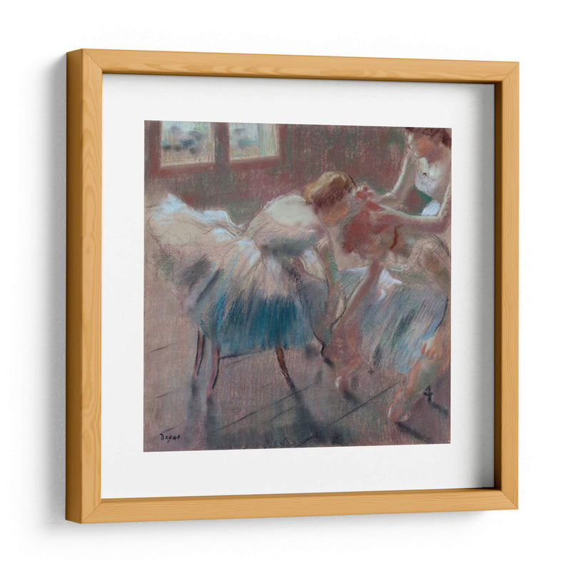 Tres Bailarines Se Preparan Para Clase. - Edgar Degas | Cuadro decorativo de Canvas Lab