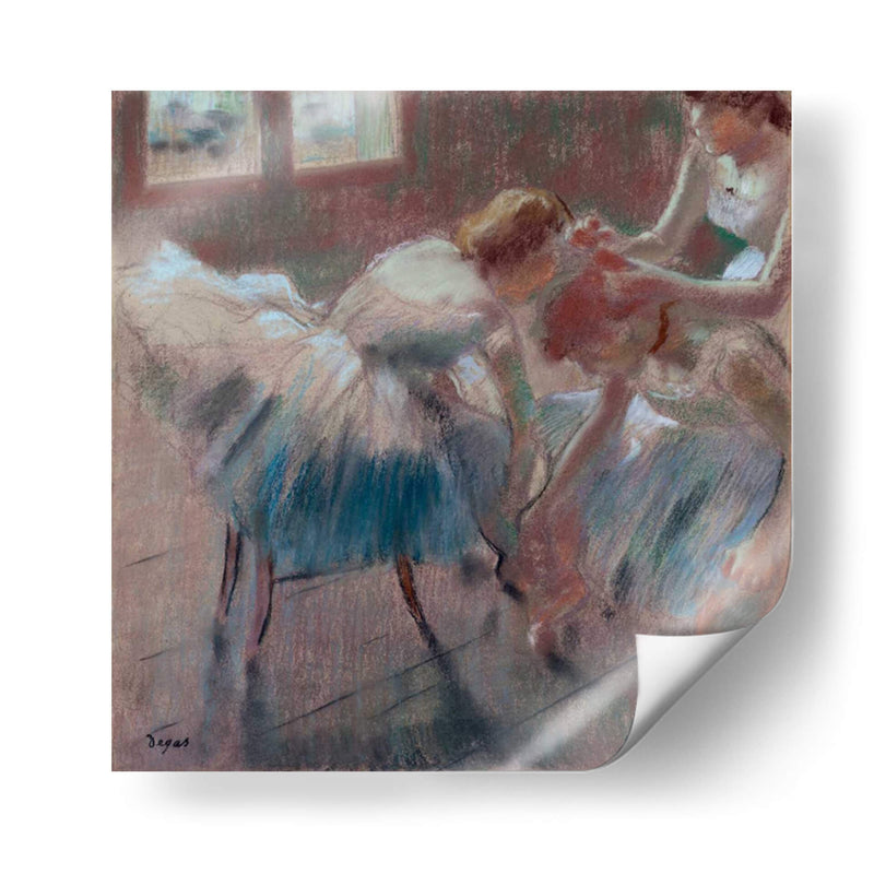 Tres Bailarines Se Preparan Para Clase. - Edgar Degas | Cuadro decorativo de Canvas Lab