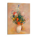 Jarrón De Flores (Fondo Rosa) - Odilon Redon | Cuadro decorativo de Canvas Lab