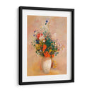 Jarrón De Flores (Fondo Rosa) - Odilon Redon | Cuadro decorativo de Canvas Lab