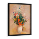 Jarrón De Flores (Fondo Rosa) - Odilon Redon | Cuadro decorativo de Canvas Lab