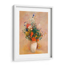Jarrón De Flores (Fondo Rosa) - Odilon Redon | Cuadro decorativo de Canvas Lab