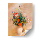 Jarrón De Flores (Fondo Rosa) - Odilon Redon | Cuadro decorativo de Canvas Lab
