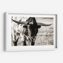 Retrato De Longhorn - Tyler Stockton | Cuadro decorativo de Canvas Lab