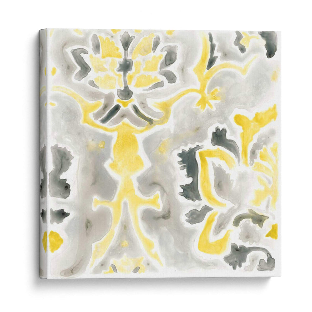 Citron Damask Azuleja Iv - June Erica Vess | Cuadro decorativo de Canvas Lab