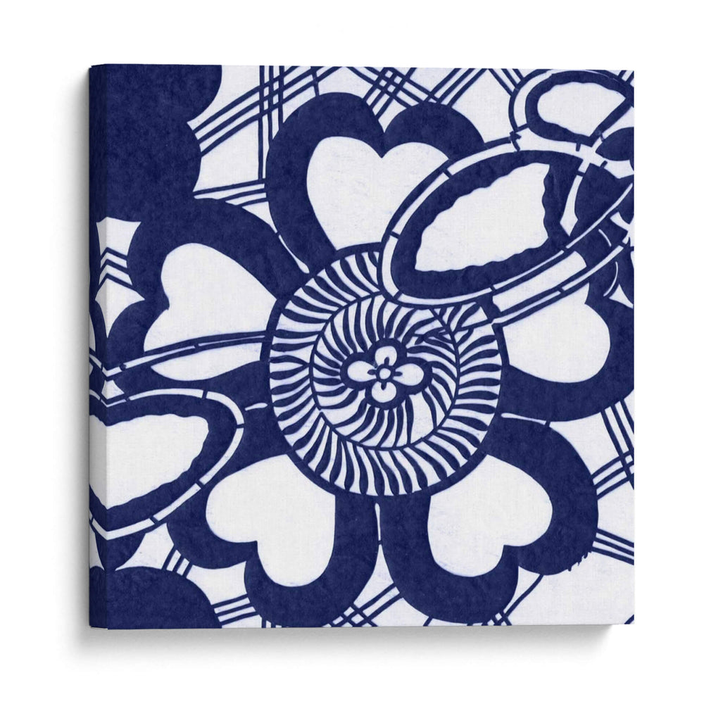 Indigo Floral Katagami Ii - Vision Studio | Cuadro decorativo de Canvas Lab