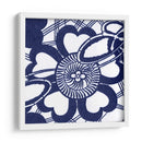Indigo Floral Katagami Ii - Vision Studio | Cuadro decorativo de Canvas Lab