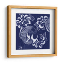 Índigo Carpa Katagami I - Vision Studio | Cuadro decorativo de Canvas Lab