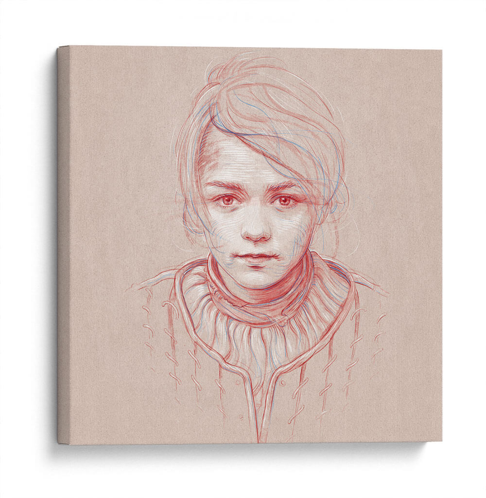 Arya Stark sketch | Cuadro decorativo de Canvas Lab