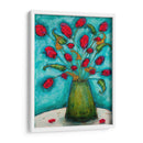 Flores En Jarrón Verde. - Marabeth Quin | Cuadro decorativo de Canvas Lab