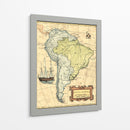 Mapa De América Del Sur - Vision Studio | Cuadro decorativo de Canvas Lab