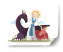 Daenerys ilustración digital | Cuadro decorativo de Canvas Lab