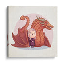 Dragón Rojo con su madre | Cuadro decorativo de Canvas Lab