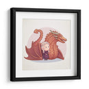 Dragón Rojo con su madre | Cuadro decorativo de Canvas Lab