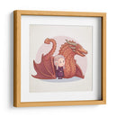 Dragón Rojo con su madre | Cuadro decorativo de Canvas Lab