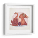 Dragón Rojo con su madre | Cuadro decorativo de Canvas Lab