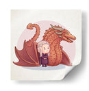 Dragón Rojo con su madre | Cuadro decorativo de Canvas Lab