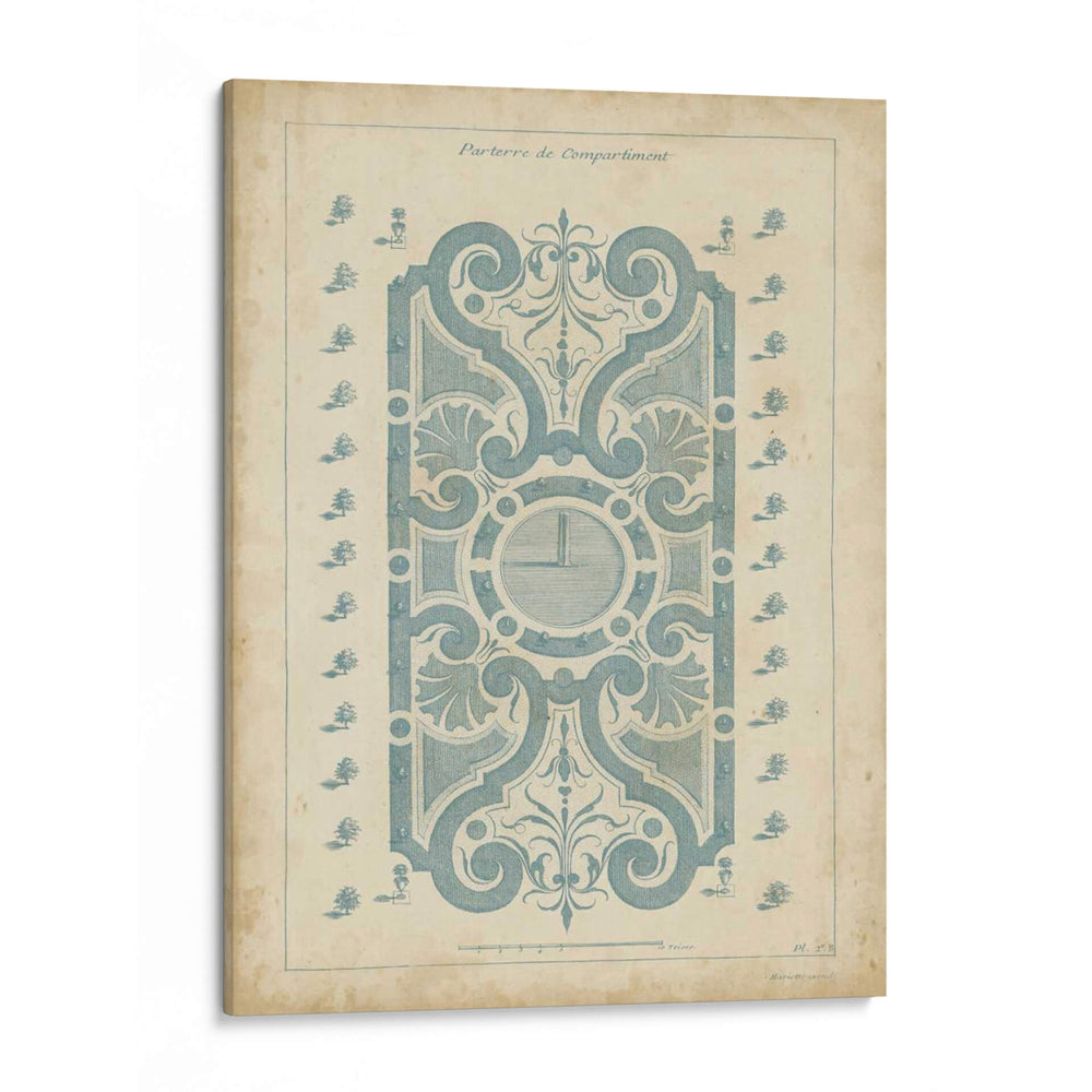 Diseño De Jardín En Azul I - DeZallier d Argenville | Cuadro decorativo de Canvas Lab