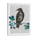 Cuervo Floral En Rama - Fab Funky | Cuadro decorativo de Canvas Lab