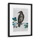 Cuervo Floral En Rama - Fab Funky | Cuadro decorativo de Canvas Lab