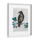 Cuervo Floral En Rama - Fab Funky | Cuadro decorativo de Canvas Lab