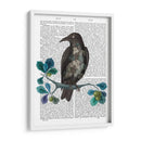 Cuervo Floral En Rama - Fab Funky | Cuadro decorativo de Canvas Lab