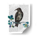 Cuervo Floral En Rama - Fab Funky | Cuadro decorativo de Canvas Lab