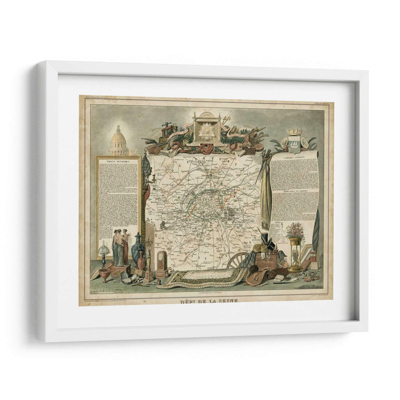 Atlas Nationale Illustre I - Victor Levasseur | Cuadro decorativo de Canvas Lab