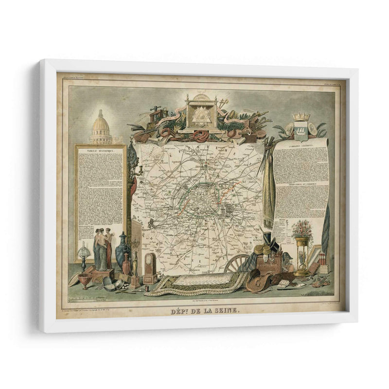 Atlas Nationale Illustre I - Victor Levasseur | Cuadro decorativo de Canvas Lab