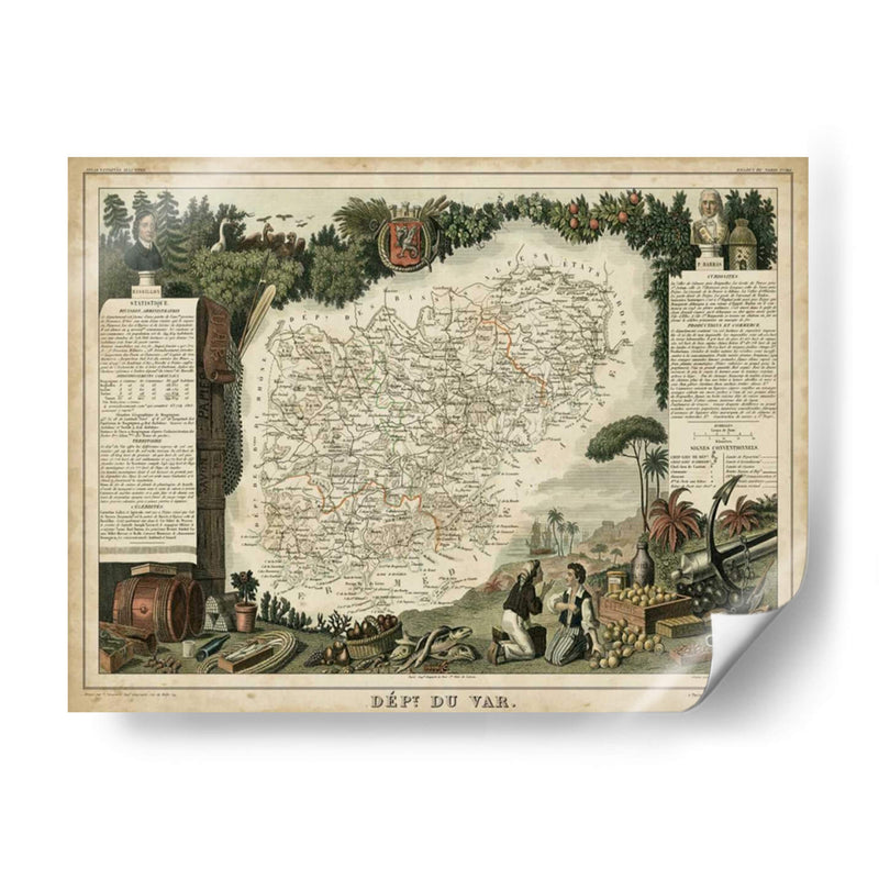 Atlas Nationale Illustre Vii - Victor Levasseur | Cuadro decorativo de Canvas Lab