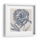 Indigo Floral En Linen Ii - Vision Studio | Cuadro decorativo de Canvas Lab