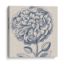 Indigo Floral En Lino Iii - Vision Studio | Cuadro decorativo de Canvas Lab