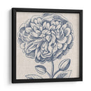 Indigo Floral En Lino Iii - Vision Studio | Cuadro decorativo de Canvas Lab