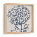Indigo Floral En Lino Iii - Vision Studio | Cuadro decorativo de Canvas Lab