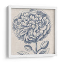 Indigo Floral En Lino Iii - Vision Studio | Cuadro decorativo de Canvas Lab