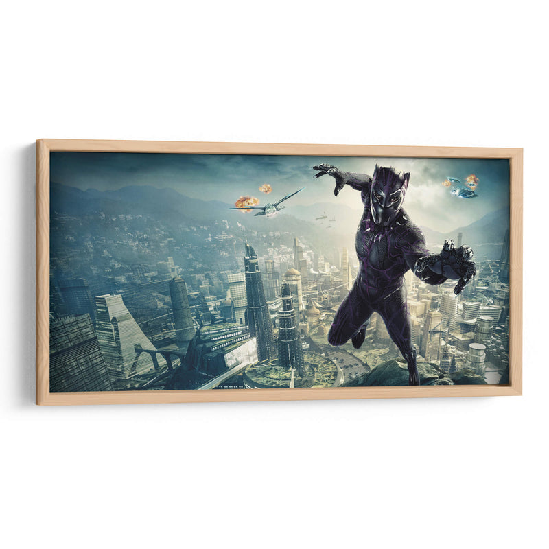 Black Panther over city | Cuadro decorativo de Canvas Lab