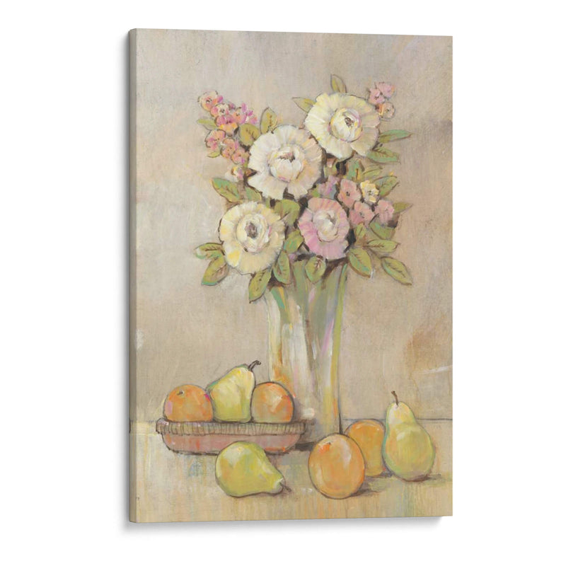 Still Life Study Flowers Y Fruit I - Tim OToole | Cuadro decorativo de Canvas Lab