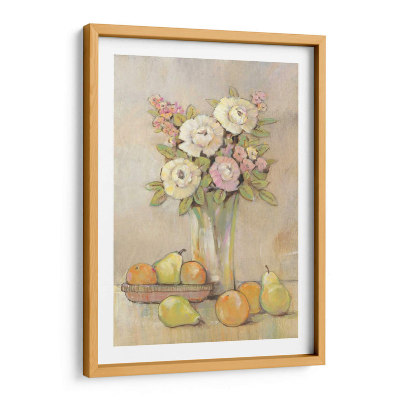 Still Life Study Flowers Y Fruit I - Tim OToole | Cuadro decorativo de Canvas Lab