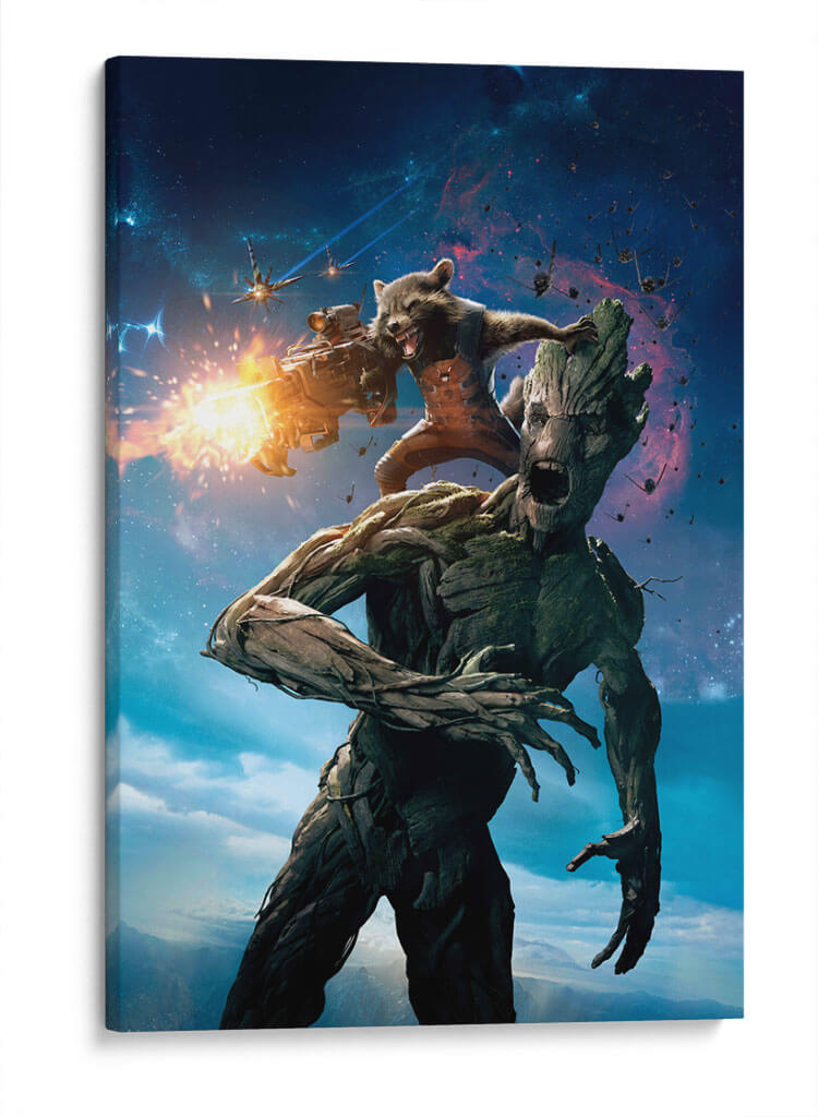 Groot y Rocket | Cuadro decorativo de Canvas Lab