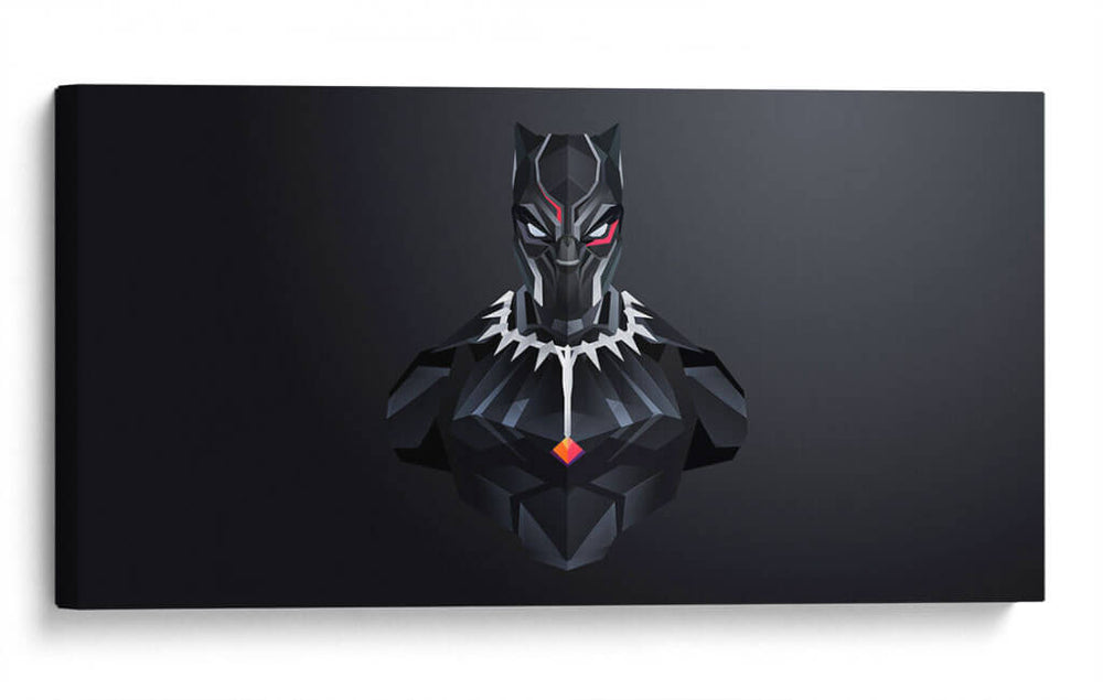 Pantera negra con rojo | Cuadro decorativo de Canvas Lab