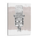 Micrófono Monocromo I - June Erica Vess | Cuadro decorativo de Canvas Lab