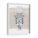 Micrófono Monocromo I - June Erica Vess | Cuadro decorativo de Canvas Lab