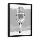 Micrófono Monocromático Ii - June Erica Vess | Cuadro decorativo de Canvas Lab