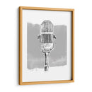 Micrófono Monocromático Ii - June Erica Vess | Cuadro decorativo de Canvas Lab