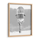 Micrófono Monocromático Ii - June Erica Vess | Cuadro decorativo de Canvas Lab