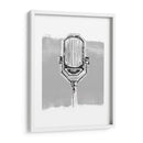 Micrófono Monocromático Iii - June Erica Vess | Cuadro decorativo de Canvas Lab