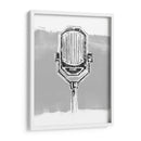 Micrófono Monocromático Iii - June Erica Vess | Cuadro decorativo de Canvas Lab