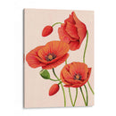 Poppies De Coral Blando Ii - Grace Popp | Cuadro decorativo de Canvas Lab